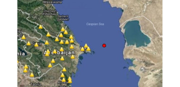 Azerbaijan records earthquake in Caspian Sea
