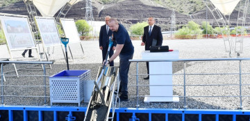 Foundation stone for village of Gulabird of Lachin district was laid