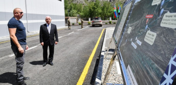President Ilham Aliyev viewed construction progress at “Sarigishlag” hydroelectric power station owned by “Azerenergy” in Zangilan