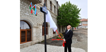 President of Azerbaijan and First Lady attended unveiling ceremony of Iron Fist Street sign in Shusha