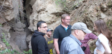 International travelers from Sweden visit Azykh cave in Azerbaijan’s Khojavand
