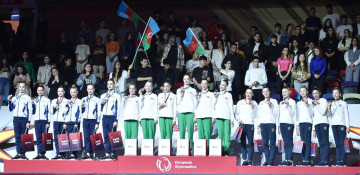 Baku hosts awarding ceremony for Rhythmic Gymnastics European Championship winners among juniors