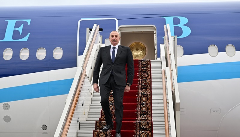 President of Azerbaijan Ilham Aliyev arrives in Russia for working visit