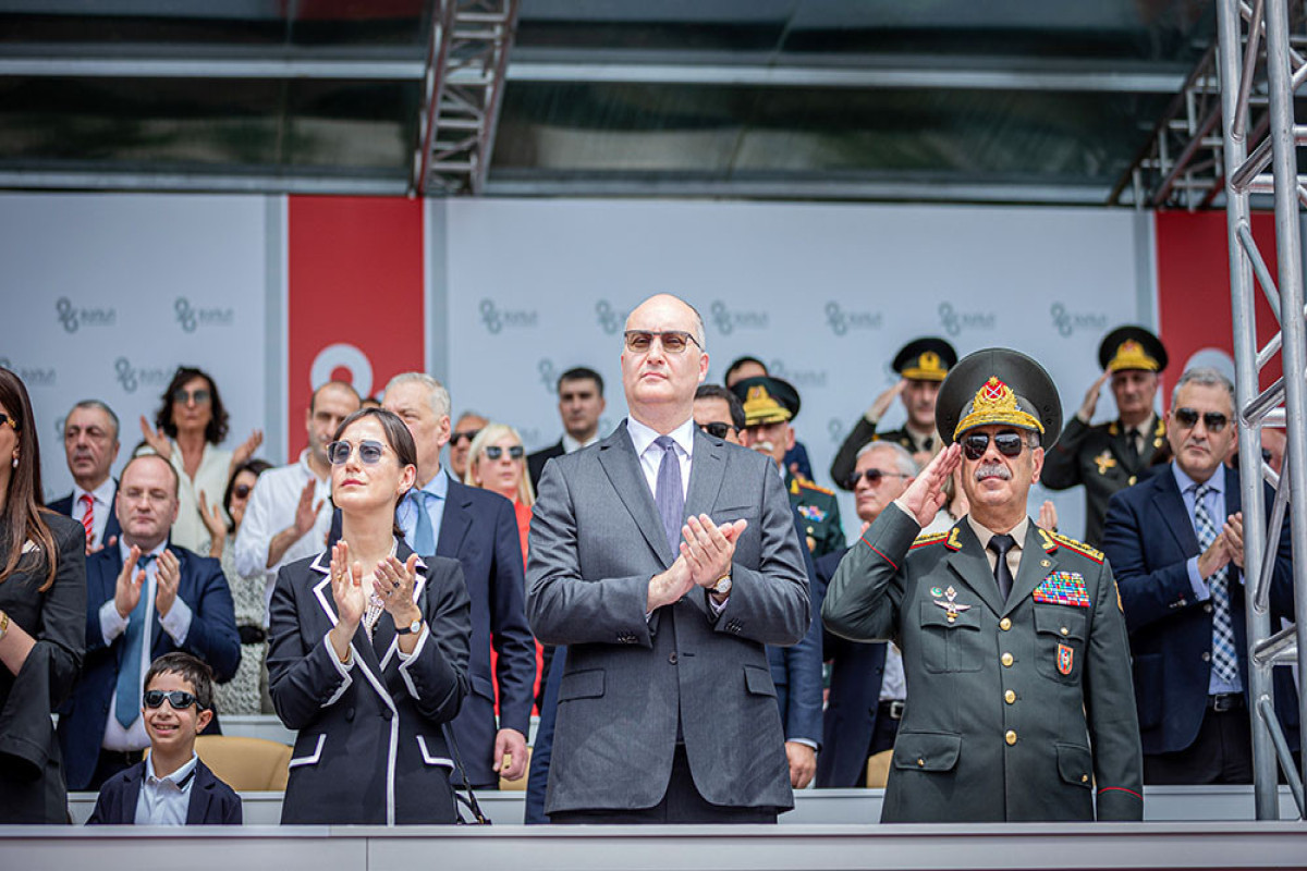 Azerbaijan Defense Minister participated in the military parade held in Georgia