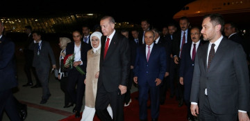 Turkish President Erdogan arrives in Azerbaijan for state visit