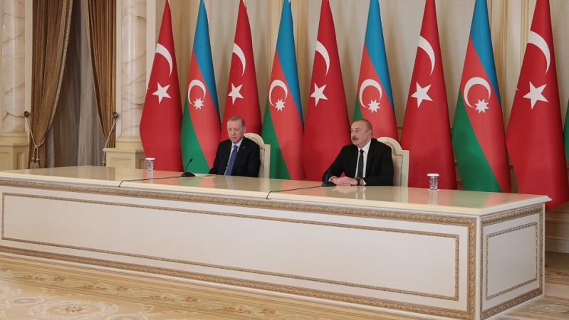 Azerbaijani and Turkish presidents make press statements