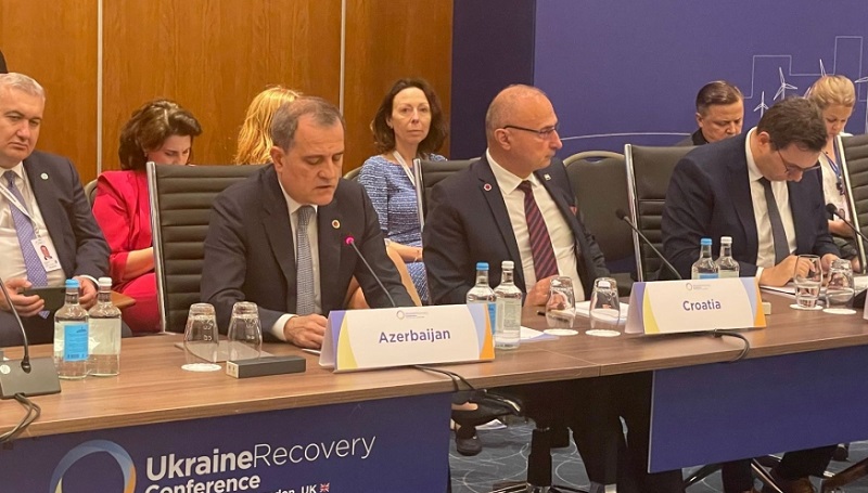 Azerbaijan’s foreign minister attends Ukraine Recovery Conference