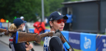 Azerbaijan women's shooting team performs in qualifying at III European Games