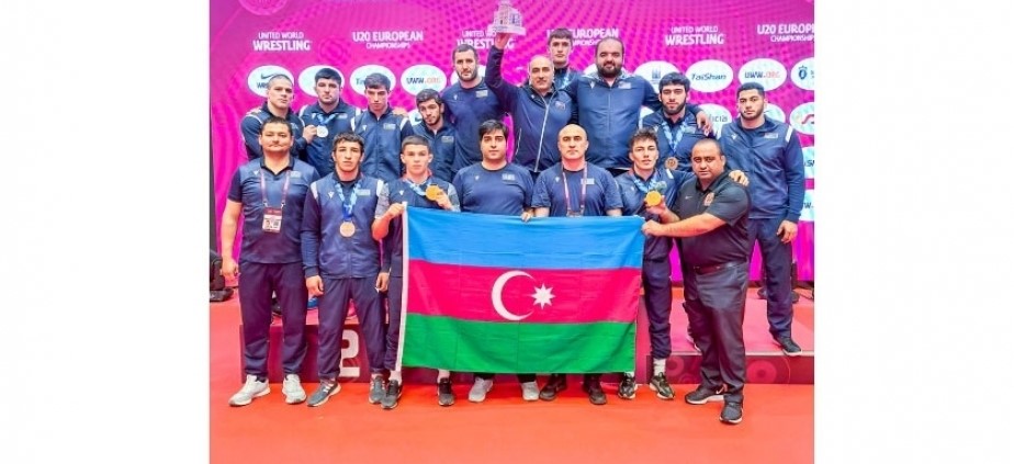 Azerbaijani U20 freestyle wrestlers take six European medals in Spain