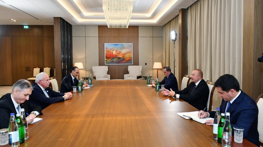 President Ilham Aliyev received Foreign Minister of Palestine