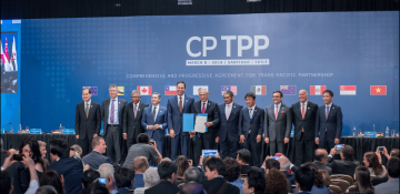 Britain officially joins an Asia-Pacific trade group that includes Japan and 10 other nations