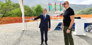 President Ilham Aliyev examined reconstruction works to be carried out in Dashalti village of Shusha district