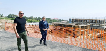 President Ilham Aliyev examined construction progress of Shusha city hospital