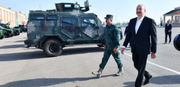 President Ilham Aliyev viewed conditions created in garrison complex of “Gazakh” Separate Border Division