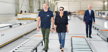 Azerbaijani President and First Lady attend inauguration of furniture factory in Lachin industrial zone