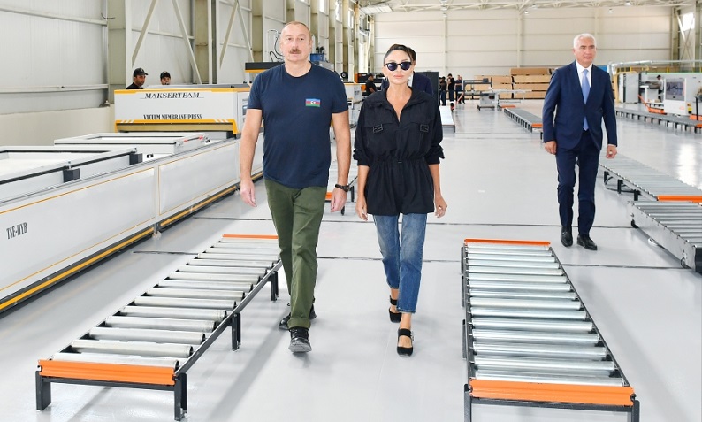 Azerbaijani President and First Lady attend inauguration of furniture factory in Lachin industrial zone