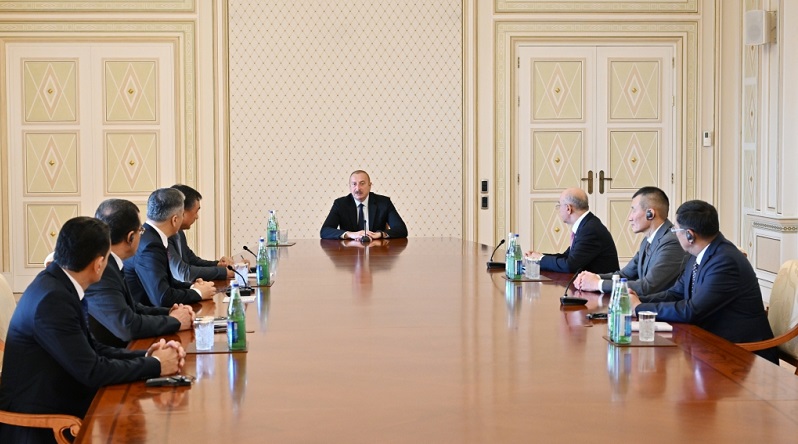 President Ilham Aliyev receives ministers of Turkic states participating in the events held in Baku