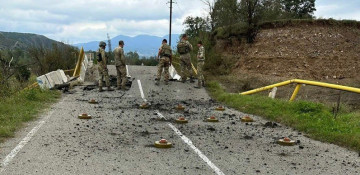 Armenian separatists buried mines on road before fleeing Azerbaijan’s Aghdere (PHOTO)