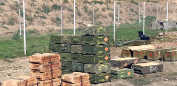 Weapons and ammunition seized in the direction of Yukhari Veysalli village of the Khojavend region (VIDEO)