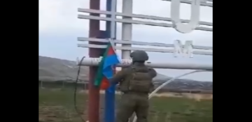 Azerbaijani flag raised in Aghdara