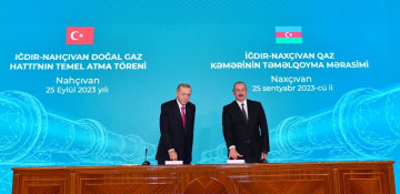Presidents of Azerbaijan and Türkiye attend groundbreaking ceremony for Igdir-Nakhchivan gas pipeline