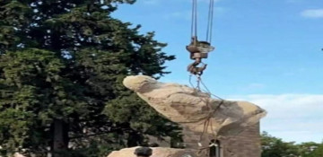 Monument to Armenian terrorist in Azerbaijan’s Khojavend dismantled (PHOTO)