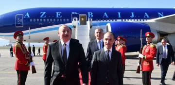 President Ilham Aliyev arrives in Georgia on working visit