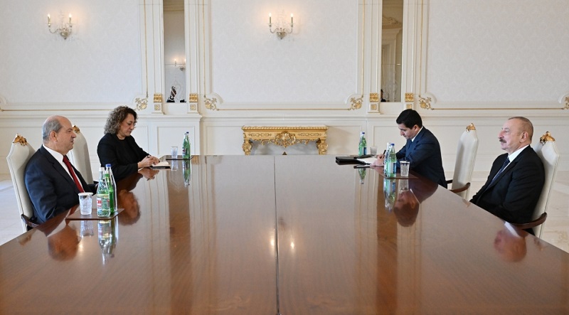 President Ilham Aliyev receives President of Turkish Republic of Northern Cyprus Ersin Tatar