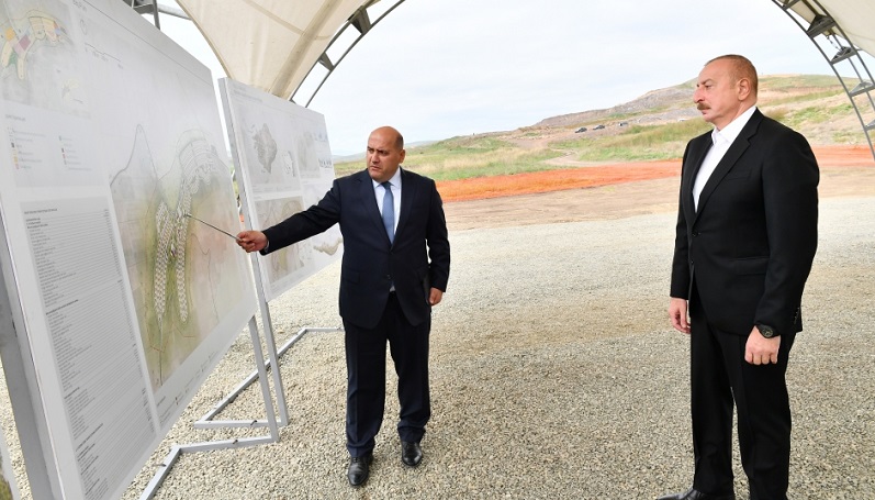 Azerbaijani president lays foundation stone for Juvarli village in Fuzuli