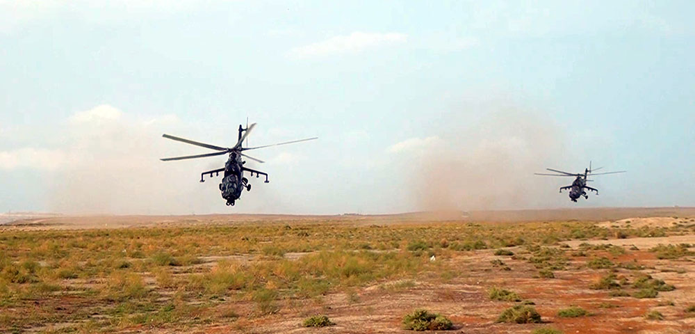 Azerbaijan Air Force’s helicopter units conduct exercises (VIDEO)