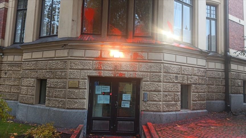 Masked assailants attack Turkish Embassy in Finland with paint, smoke grenade