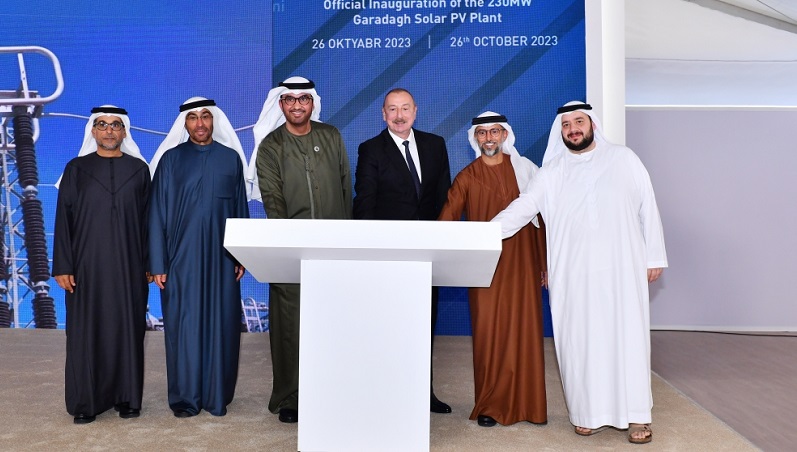 President Ilham Aliyev attends official opening ceremony of 230 MW Garadagh Solar Power Plant