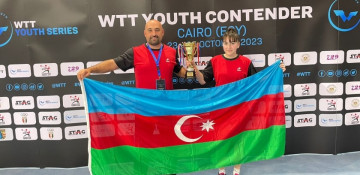 Azerbaijani female table tennis player grabs bronze at WTT Youth Contender Cairo