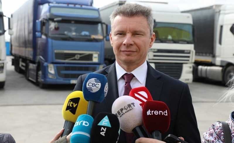 Ukrainian ambassador thanks Azerbaijan for another batch of humanitarian aid