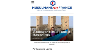 French media publishes article of Azerbaijani journalist dedicated to the 3rd anniversary of Karabakh Victory