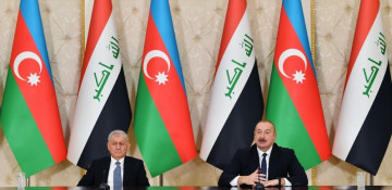 Presidents of Azerbaijan and Iraq make press statements