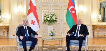 President of Azerbaijan Ilham Aliyev meets with Georgian PM