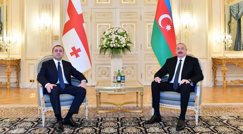 President of Azerbaijan Ilham Aliyev meets with Georgian PM