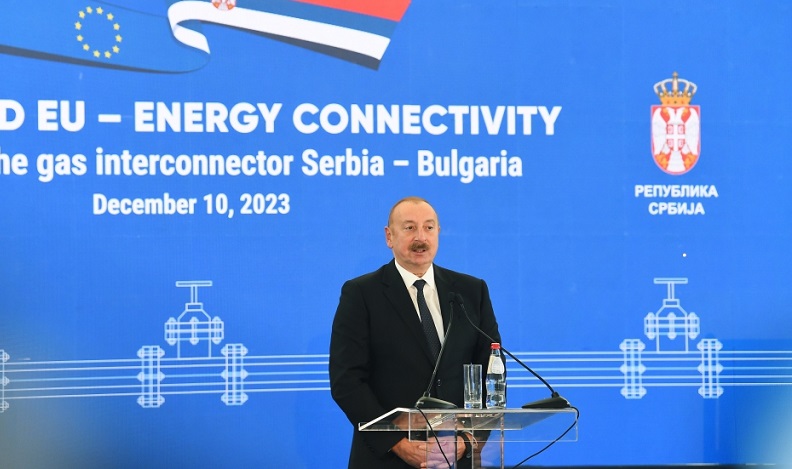 President Ilham Aliyev attends opening ceremony of Serbia-Bulgaria Gas Interconnector