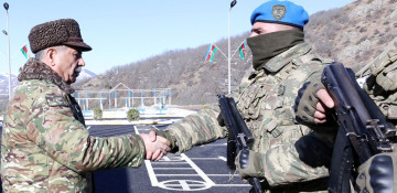Azerbaijan’s defense minister meets with military personnel serving in liberated territories (VIDEO)