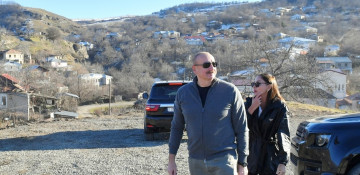 President Ilham Aliyev and First Lady Mehriban Aliyeva viewed village of Shushakend in Khojaly district