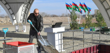 Foundation stone for Aghdam city Central Park laid