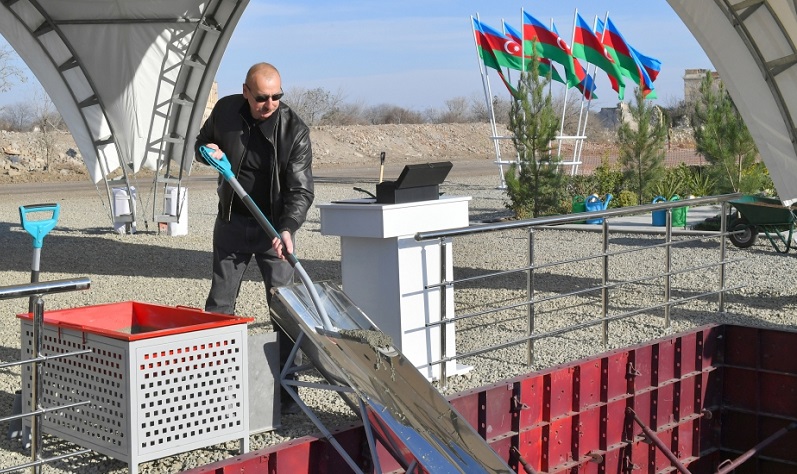 Foundation stone for Aghdam city Central Park laid