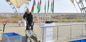 Foundation stone laid for Salahli Kangarli village in Aghdam district