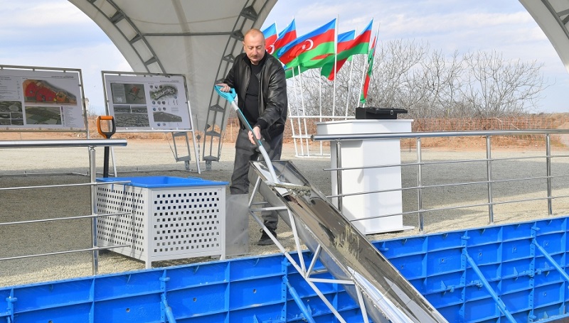 Foundation stone laid for Bash Garvand village in Aghdam district