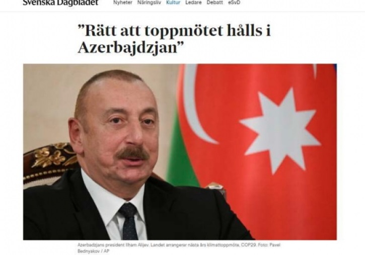 Swedish newspaper publishes article by Azerbaijani ambassador