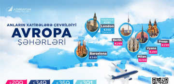 AZAL offers discounted tickets to six European cities