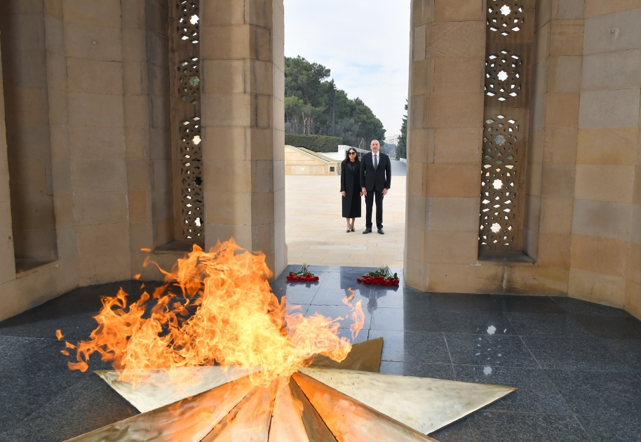 President Ilham Aliyev pays tribute to Azerbaijani martyrs