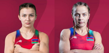 Two Azerbaijani female wrestlers reach semifinal of European championships