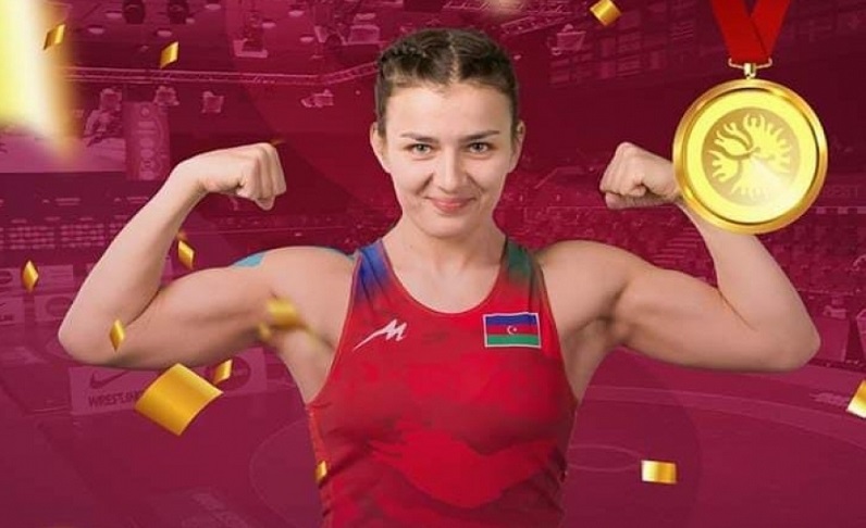 Azerbaijani female wrestler crowned European champion